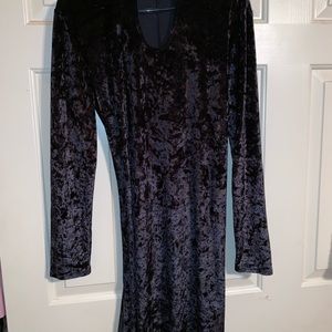 velvet mini dress - long sleeve